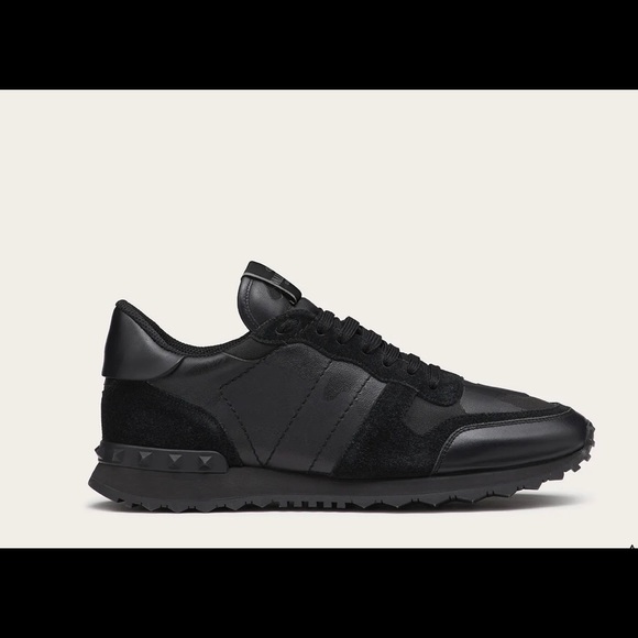 Valentino Shoes - Valentino CAMOUFLAGE NOIR ROCKRUNNER SNEAKER